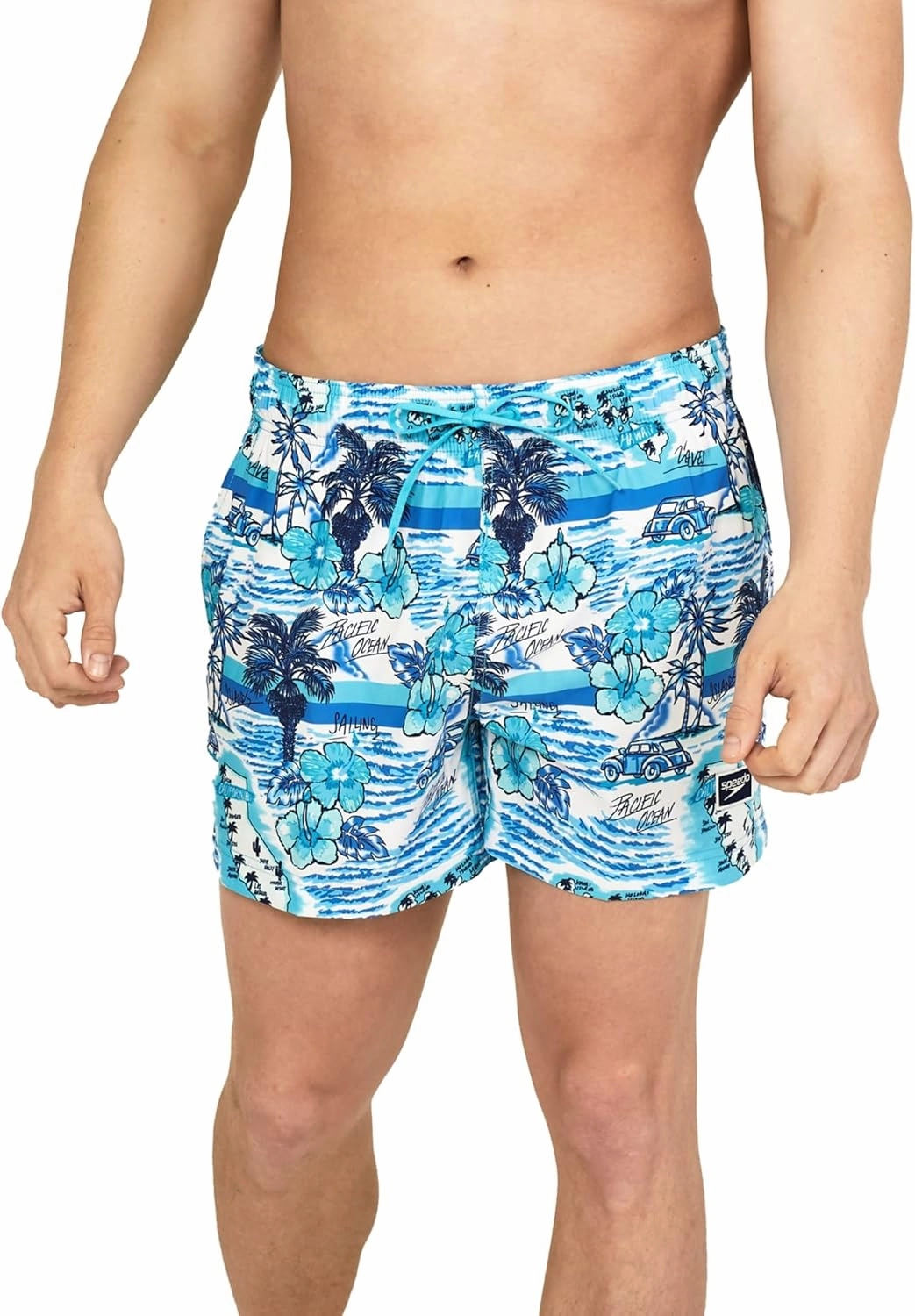 Speedo Men's Swim Trunk Short Length Redondo Striped