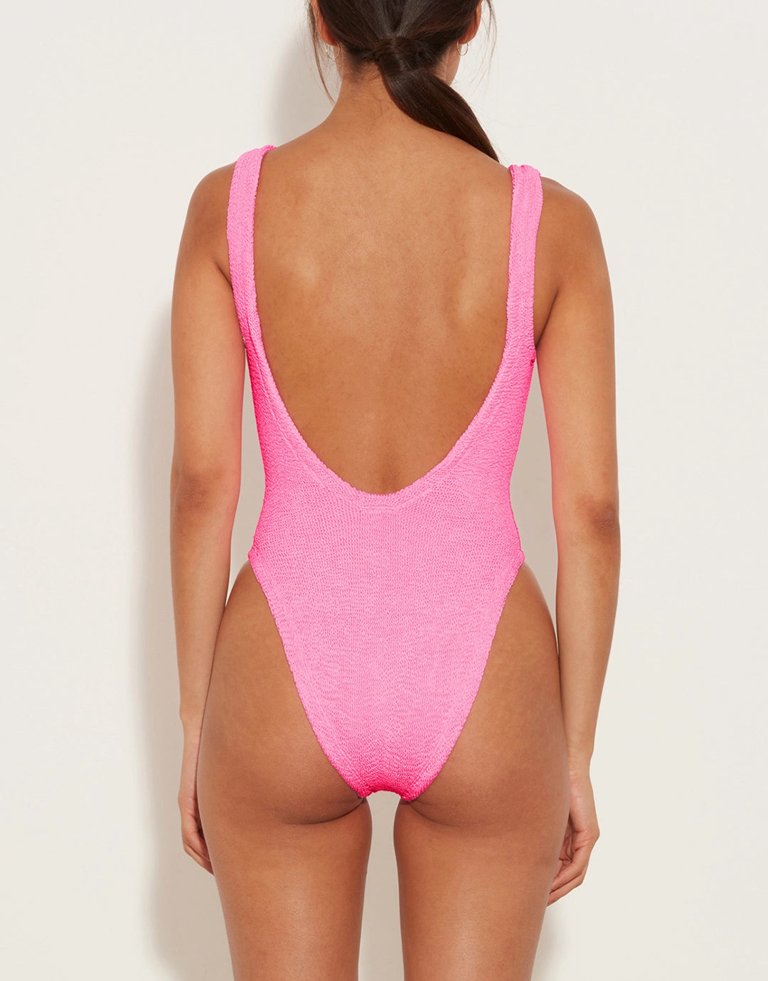 Square Neck Swimsuit - Bubblegum Pink