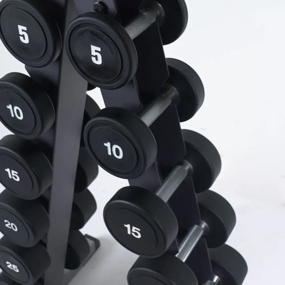 5-30LBS URETHANE ROUND DUMBBELL SET WITH STAND, Commercial Treadmills
