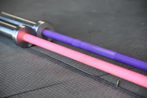 Steal the Spotlight Pink & Purple Wonderbar (15kg) Fresh Drop, Squat Racks