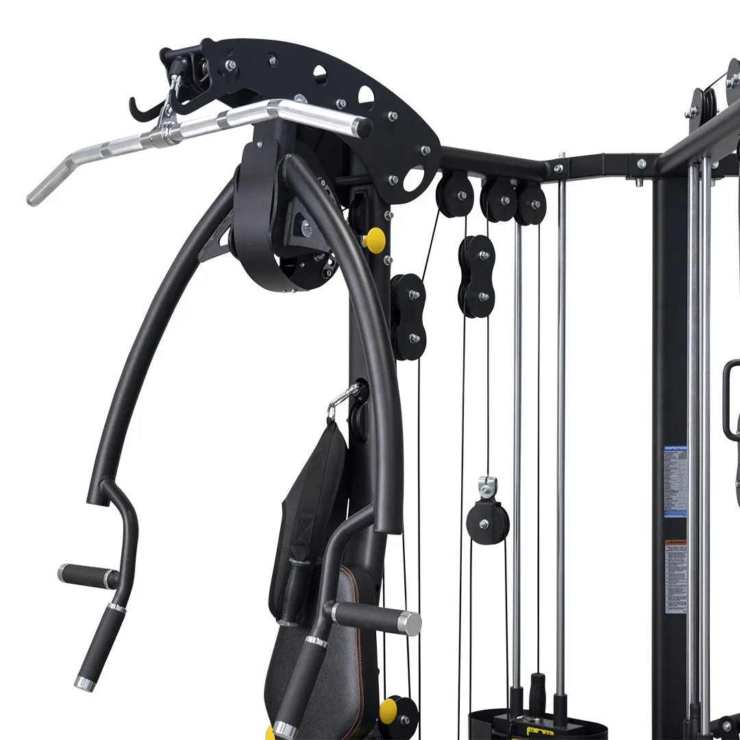 Reeplex Falcon 3 Station Multi-Gym with Leg Extension & Hamstring Curl, Gym lock combination, Wrist weights