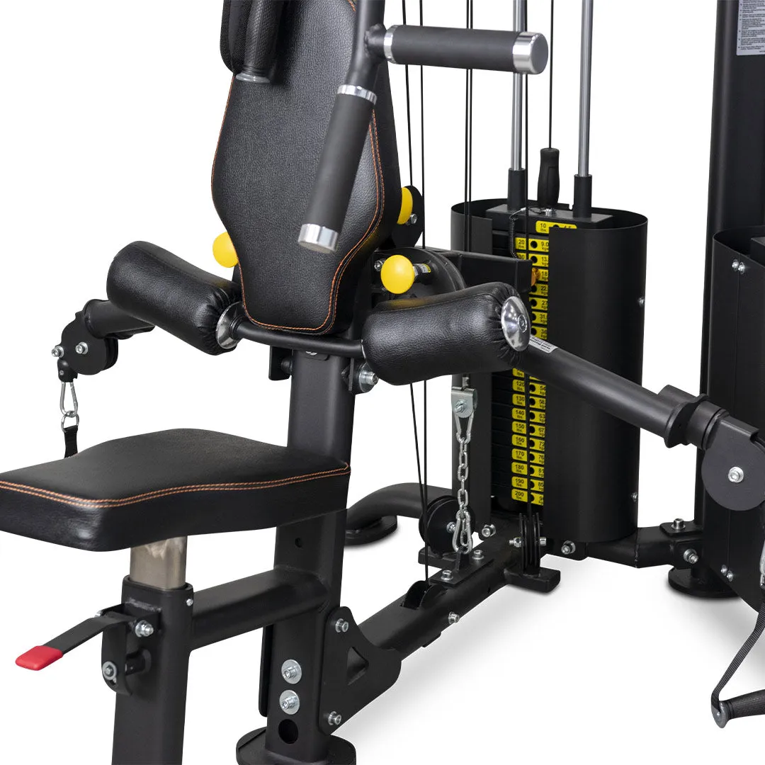 Reeplex Falcon 3 Station Multi-Gym with Leg Extension & Hamstring Curl, Sandbag weight training, Power Bands
