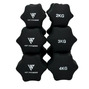 Style Meets Function Hit Fitness Neoprene Dumbbells Set | 2-4kg Trending Choice, Gloves Straps,Belts