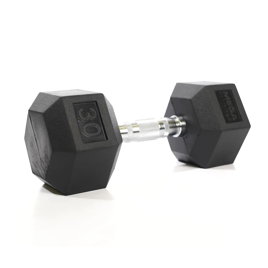 Style Meets Function Mega Fitness - Rubber Hex Dumbbell 30lbs Popular Choice, Sleds, Best massage gun for back pain