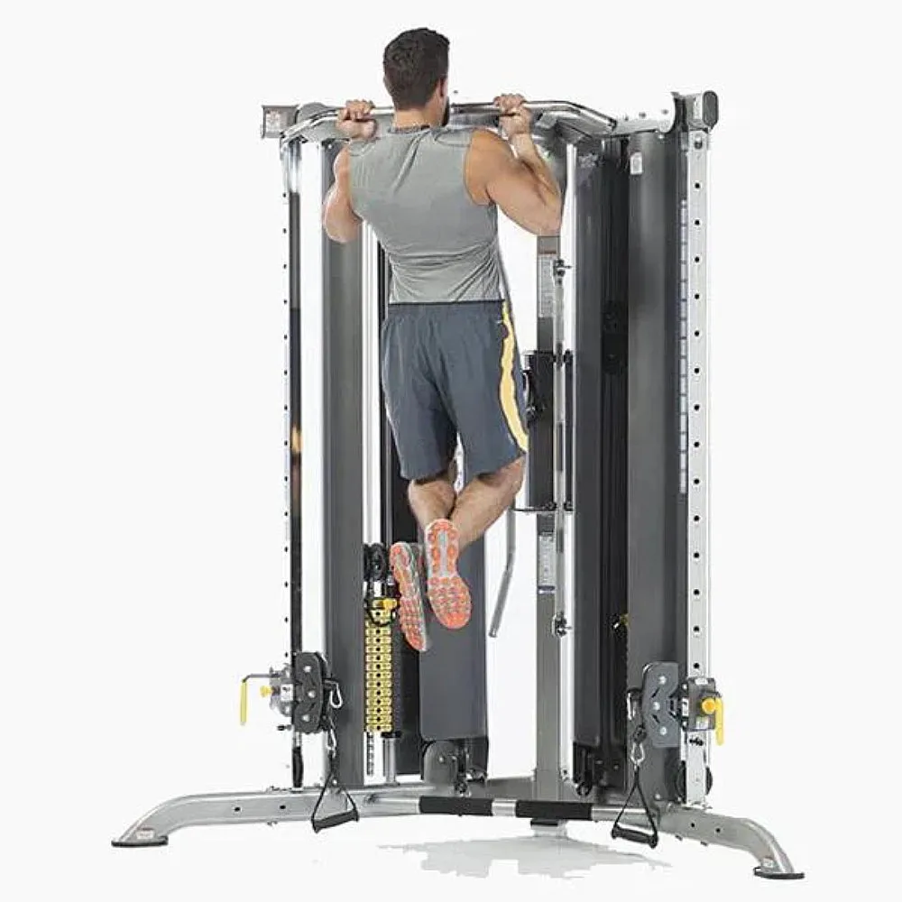 TuffStuff Evolution - CXT-200 Corner Dual-Stack Multi-Functional Trainer, Chin Up,Pull Up Bars, Rower