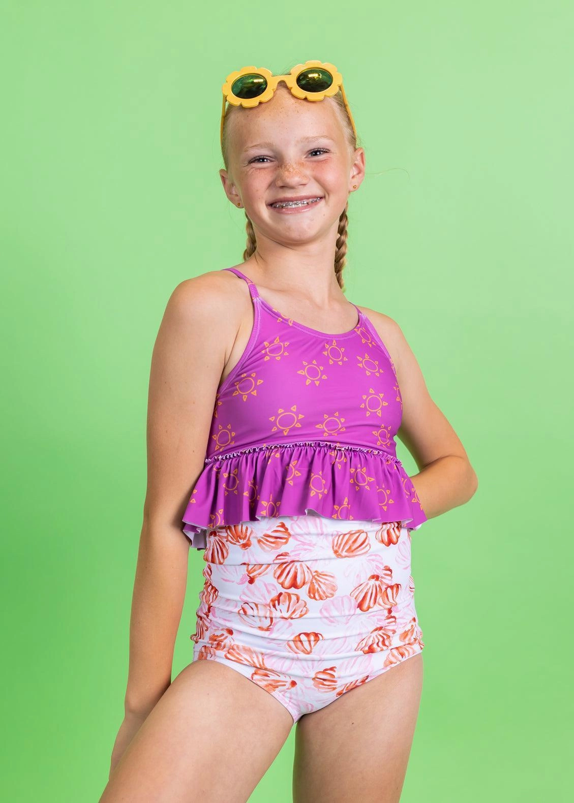 Suns | Youth Peplum Top
