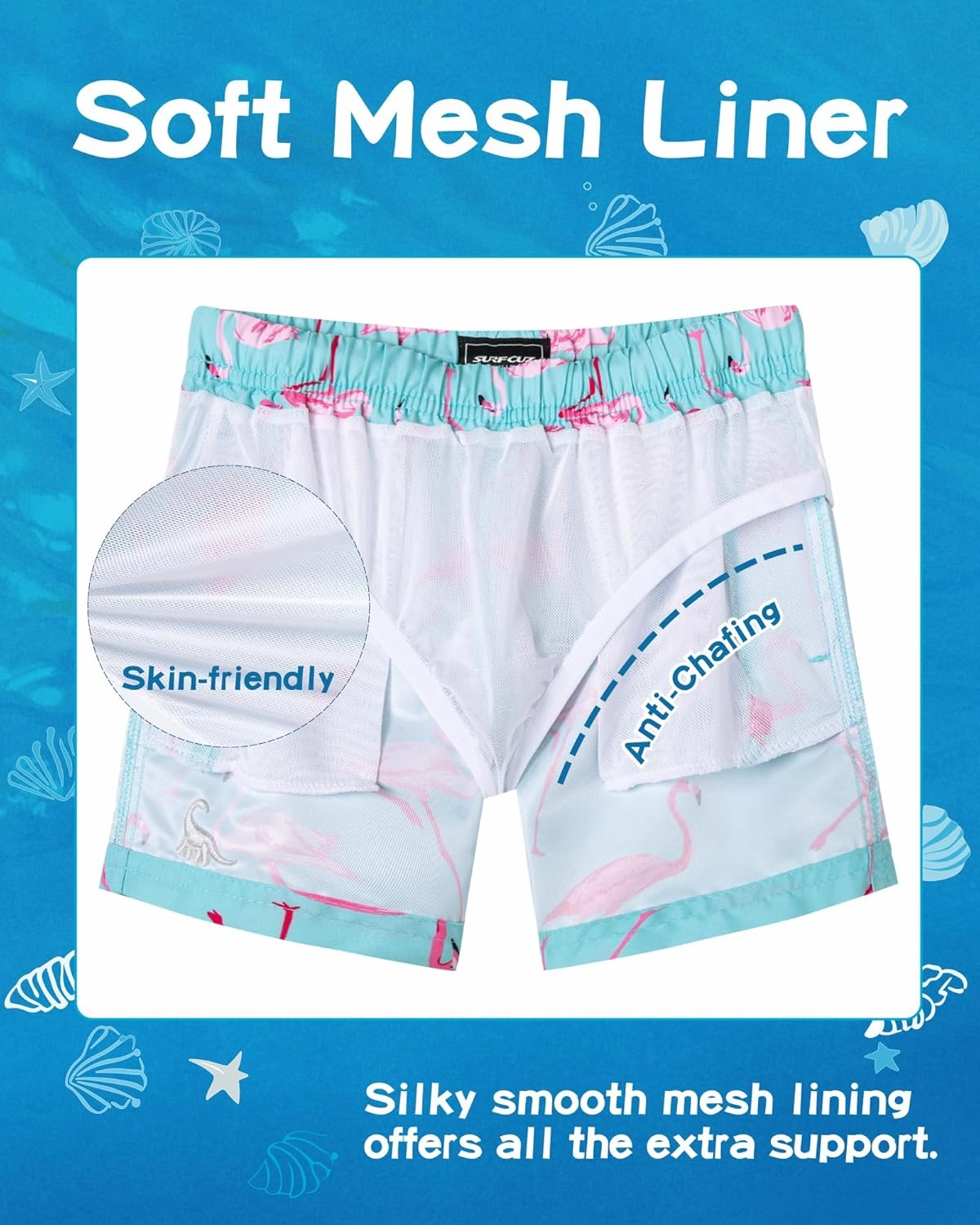 SURF CUZ Boys Swim Trunks Toddler Swim Shorts UPF 50  Bathing Suit for Boy Swimsuit Quick Dry Mesh Beach Boardshorts Swimwear