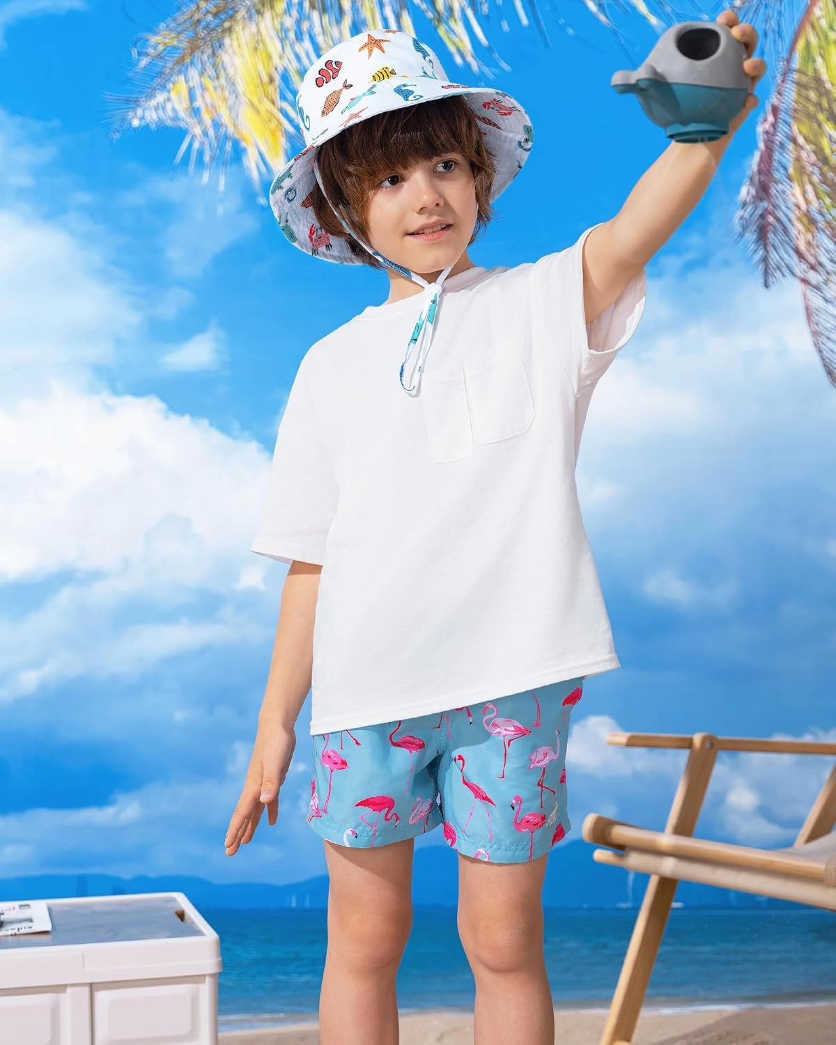 SURF CUZ Boys Swim Trunks Toddler Swim Shorts UPF 50  Bathing Suit for Boy Swimsuit Quick Dry Mesh Beach Boardshorts Swimwear