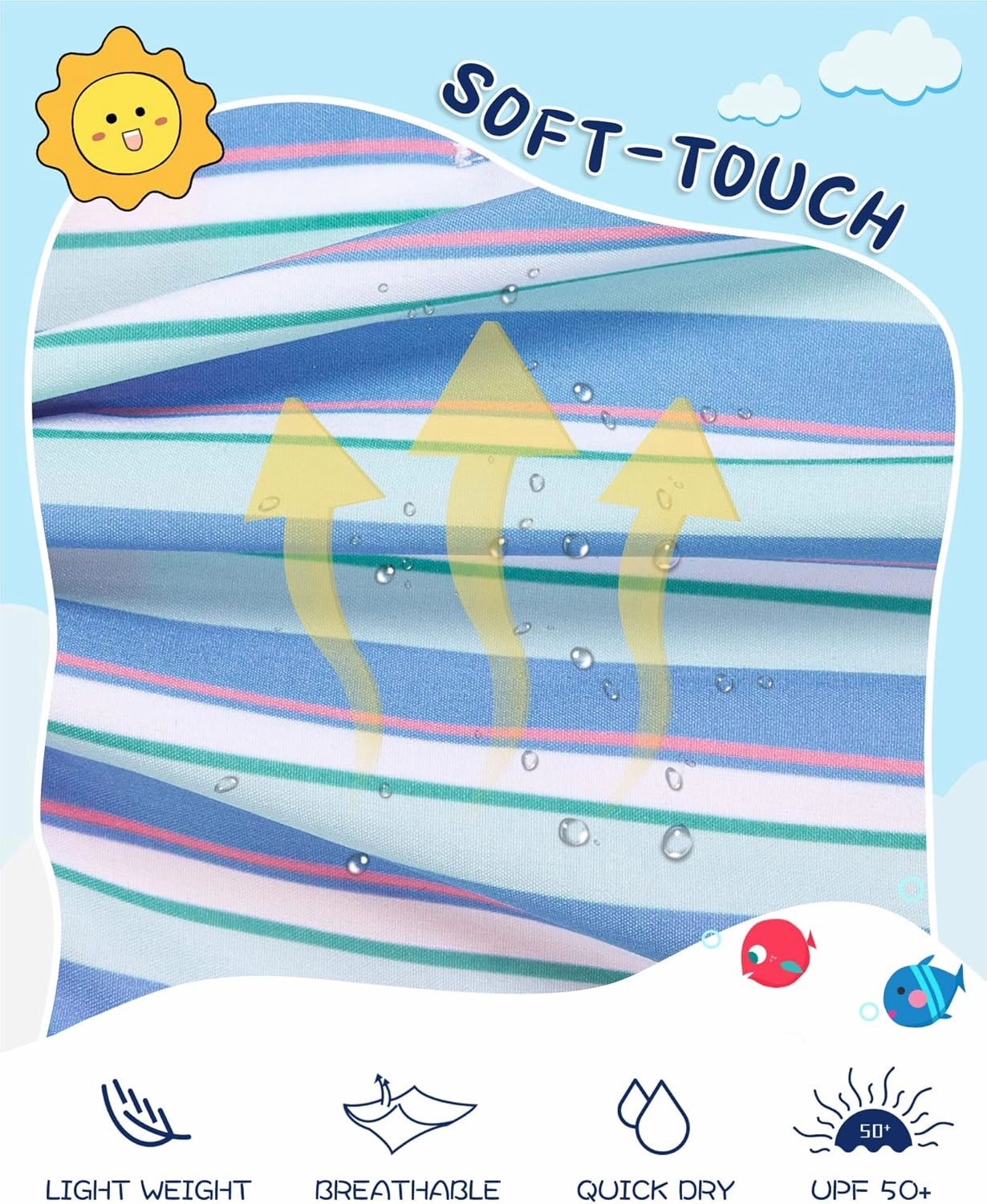 SURF CUZ Boys Swim Trunks with Boxer Brief Liner Toddler Boy Stretch Swimsuit Shorts Quick Dry Swimming Trunks Bathing Suit
