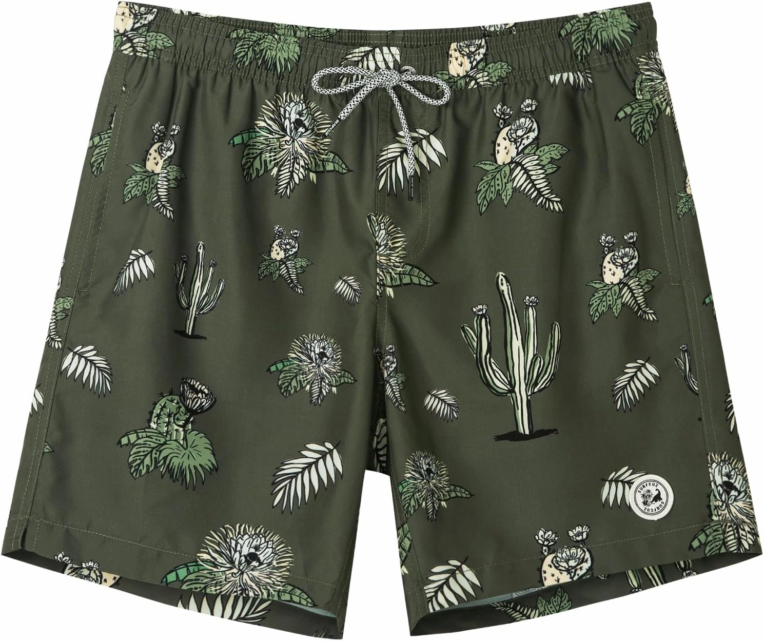 SURF CUZ Mens Swim Trunks 7" Swimming Trunks with Mesh Liner Quick Dry Swim Shorts for Men Swimwear Bathing Suits Pockets