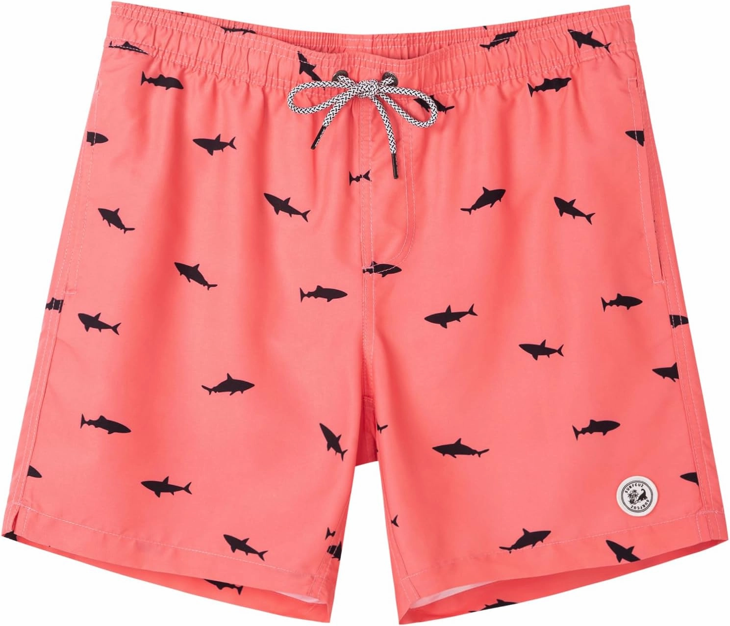 SURF CUZ Mens Swim Trunks 7" Swimming Trunks with Mesh Liner Quick Dry Swim Shorts for Men Swimwear Bathing Suits Pockets