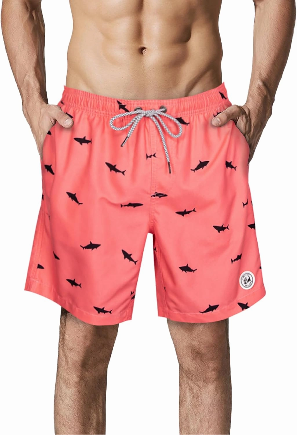 SURF CUZ Mens Swim Trunks 7" Swimming Trunks with Mesh Liner Quick Dry Swim Shorts for Men Swimwear Bathing Suits Pockets
