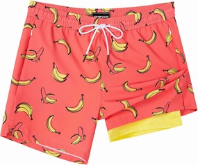 SURF CUZ Mens Swim Trunks with Compression Liner Swimming Trunks 5 Inch Bathing Suit Quick Dry Swim Shorts
