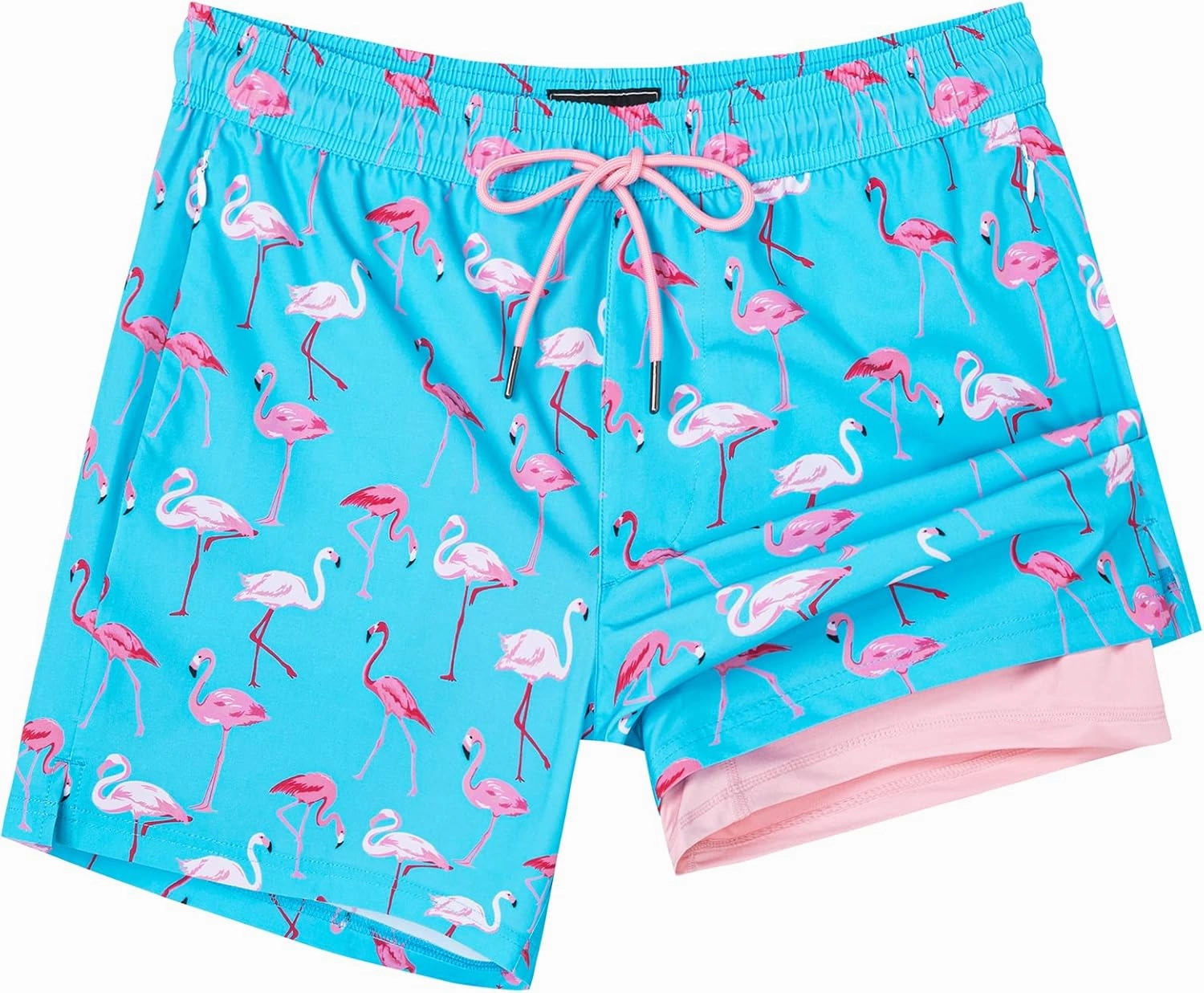 SURF CUZ Mens Swim Trunks with Compression Liner Swimming Trunks 5 Inch Bathing Suit Quick Dry Swim Shorts