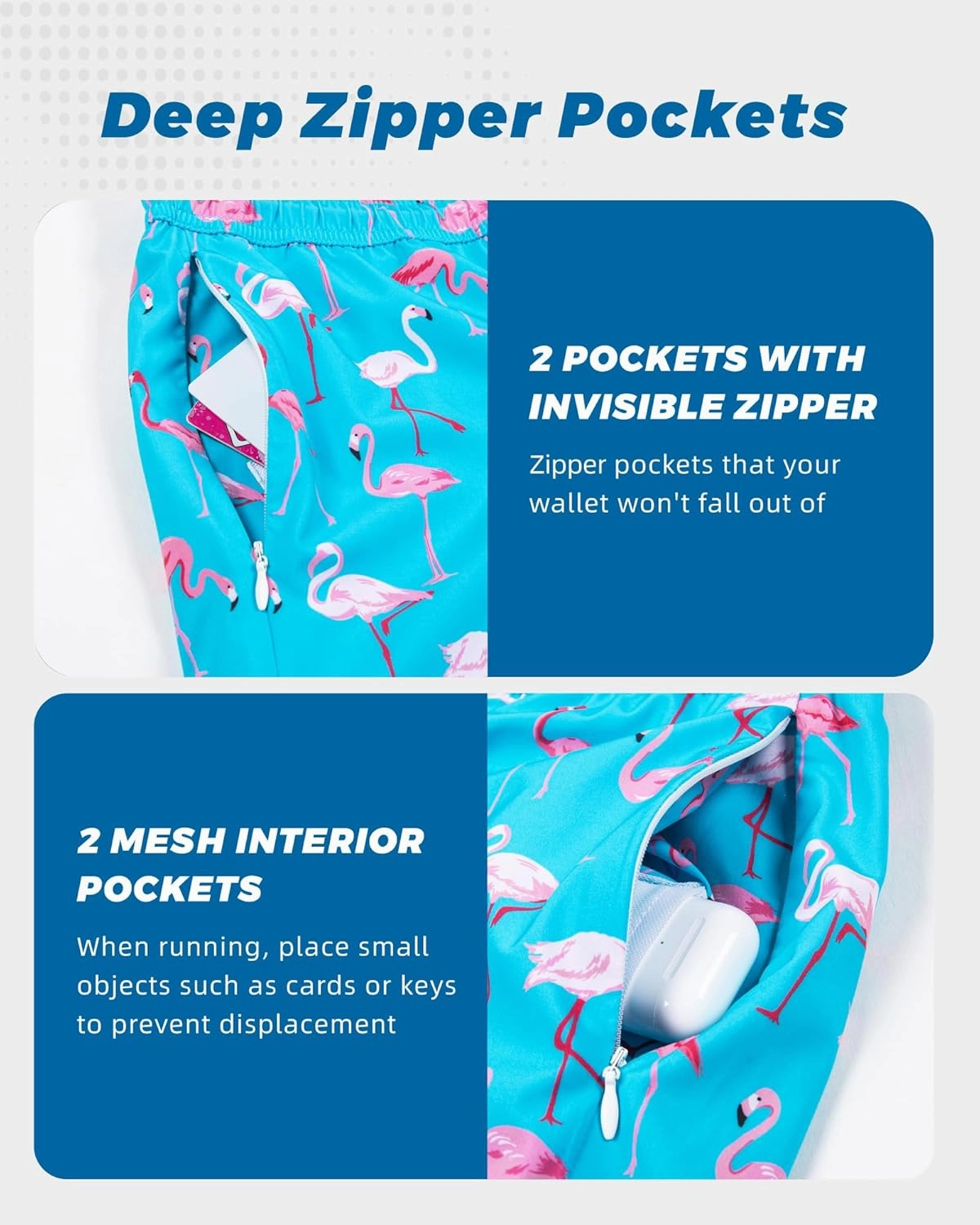 SURF CUZ Mens Swim Trunks with Compression Liner Swimming Trunks 5 Inch Bathing Suit Quick Dry Swim Shorts