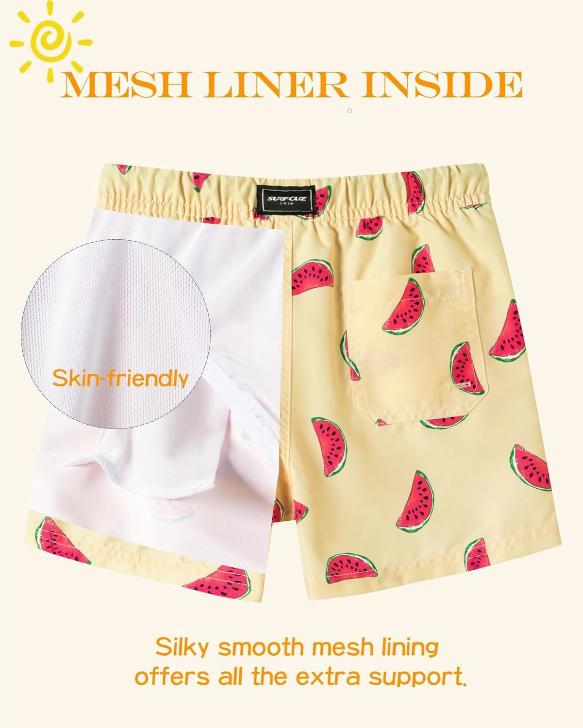 SURF CUZ Surfcuz Little Boys Swim Trunks UPF 50  Toddler Beach Shorts Swimsuit Kids Quick Dry Swimwear