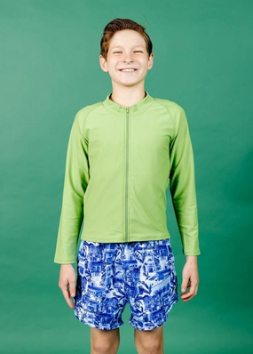 Sweet Pea Green | Youth Rashguard Top (Unisex)
