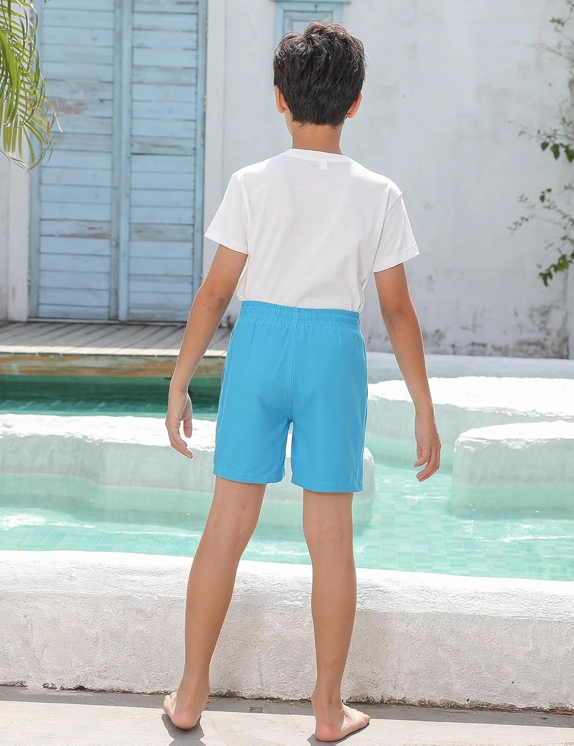 Swim Trumks for Boys 2 in 1 Bathing Suit Compress Board Shorts for 7-18T