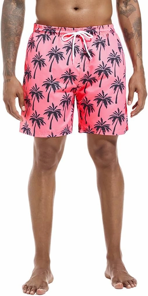 Swim Trunks Mens 7 inch Quick Dry Swim Shorts with Mesh Liner for Men's Beach Shorts