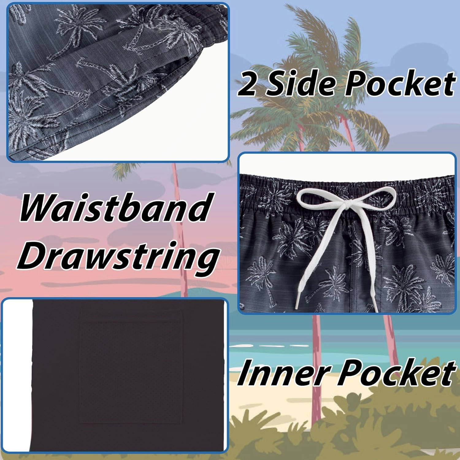 swimsobo Boys Swim Trunks for 5-16 Years Compression Liner Swimsuit Shorts Swimwear Boxer Bathing Suit