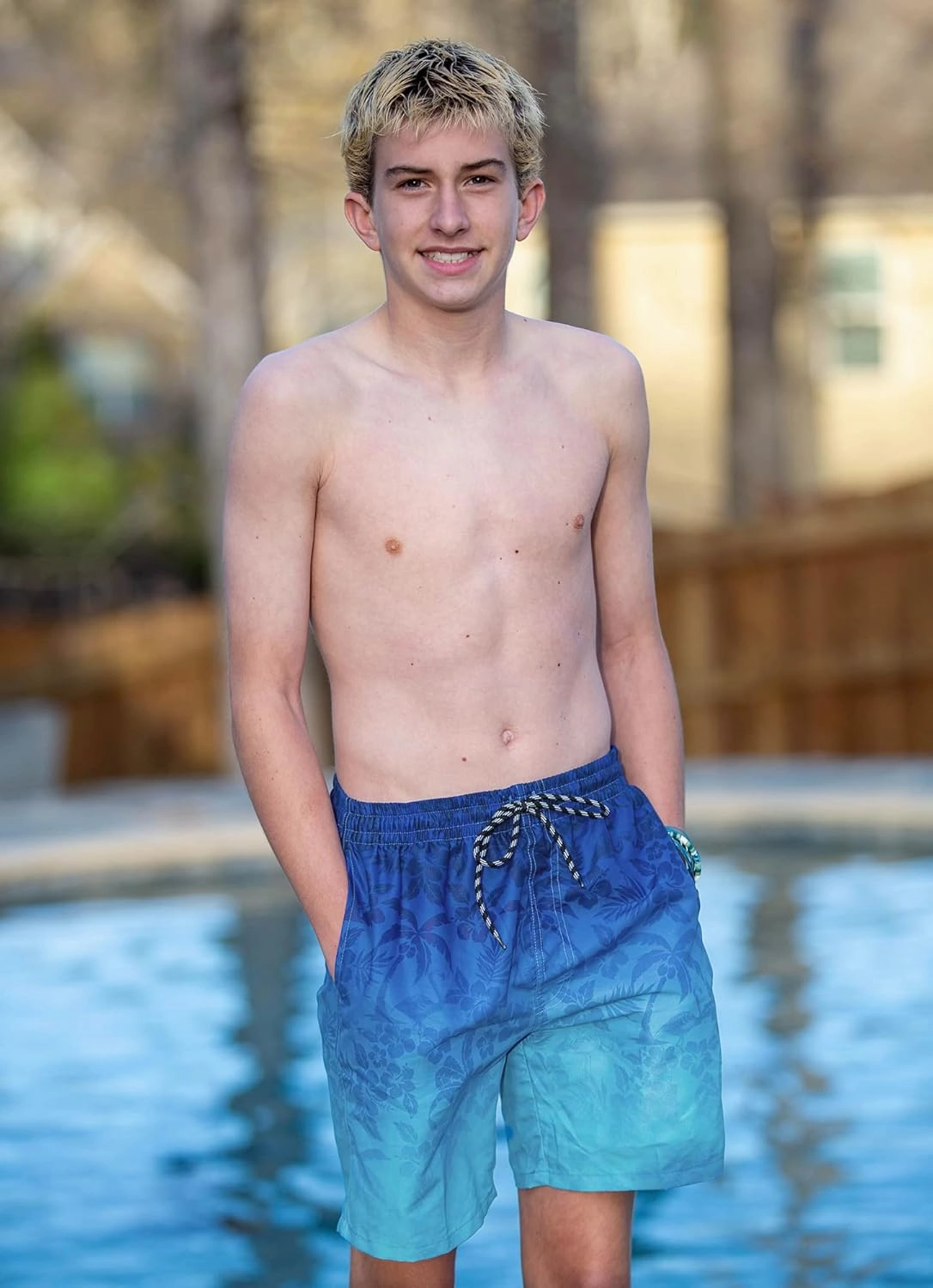 swimsobo Boys Swim Trunks for 5-16 Years Compression Liner Swimsuit Shorts Swimwear Boxer Bathing Suit