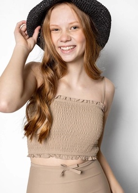 Taupe | Youth Bandeau Top