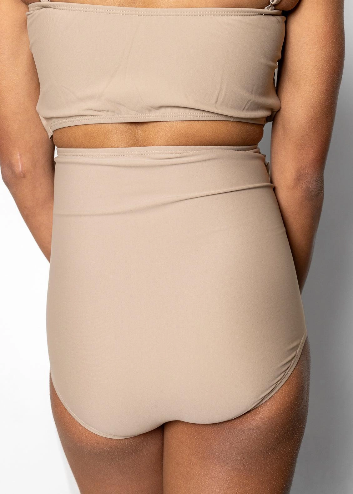 Taupe | Youth Down in Front Ruffle Bottoms