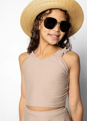 Taupe | Youth Ripple Top