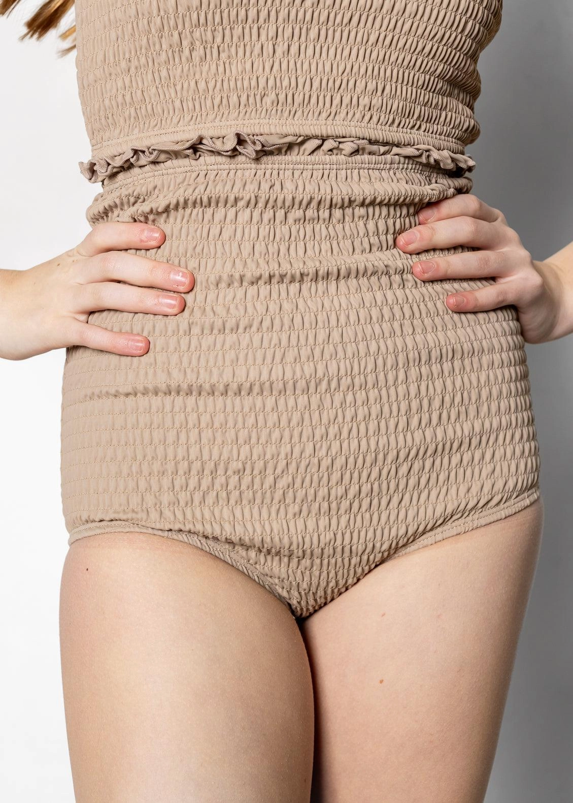 Taupe | Youth Smocked Bottoms