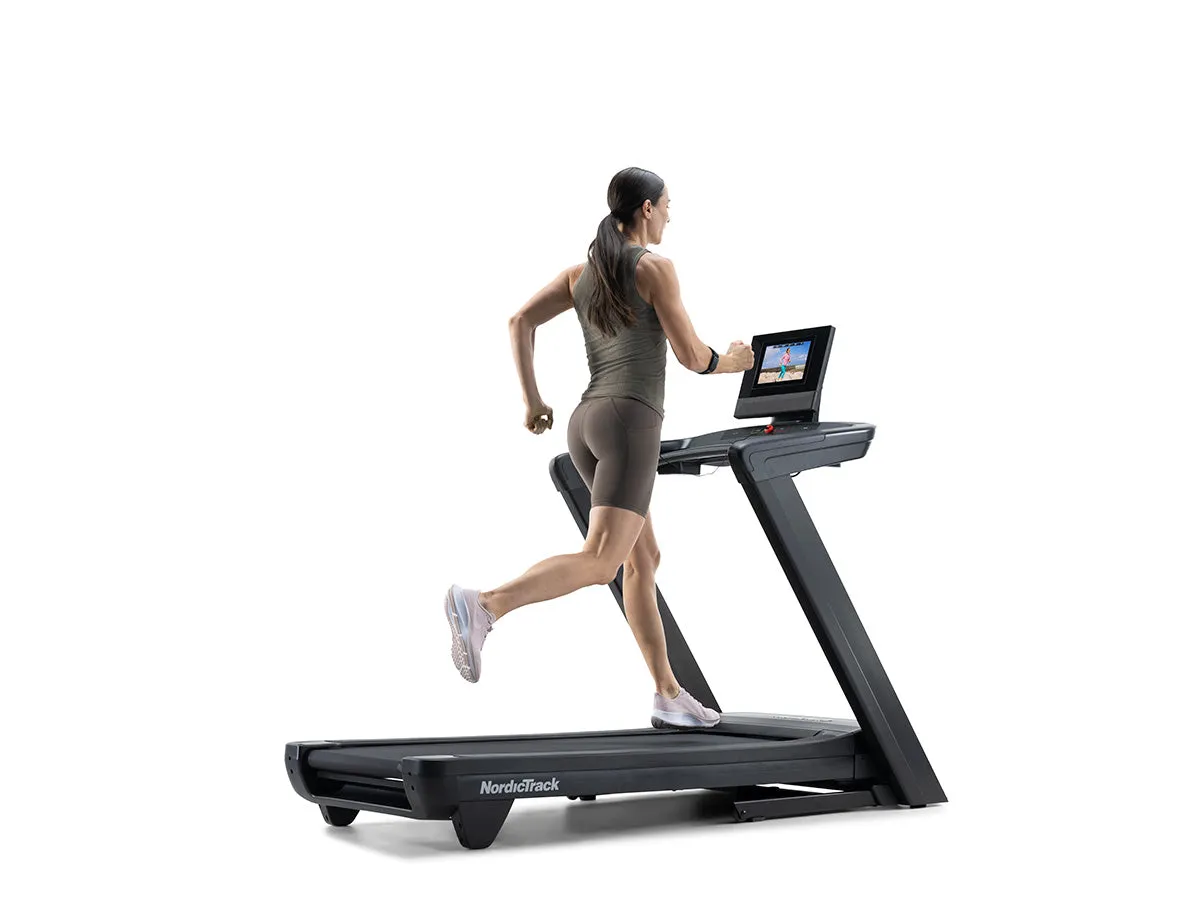NordicTrack Commercial 1250 Treadmill, Barbell Rack, Kettlebell set, Equipment Storage