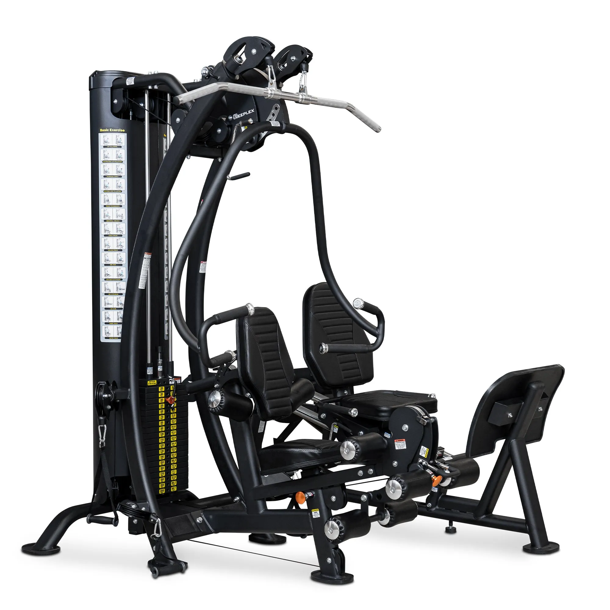 Reeplex Maverick Multi-Gym with Leg Press Machine, Gym lock combination