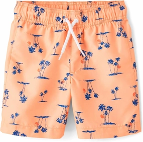 The Children's Place,Boys,Swim Trunks,Sunfish Orange,Medium