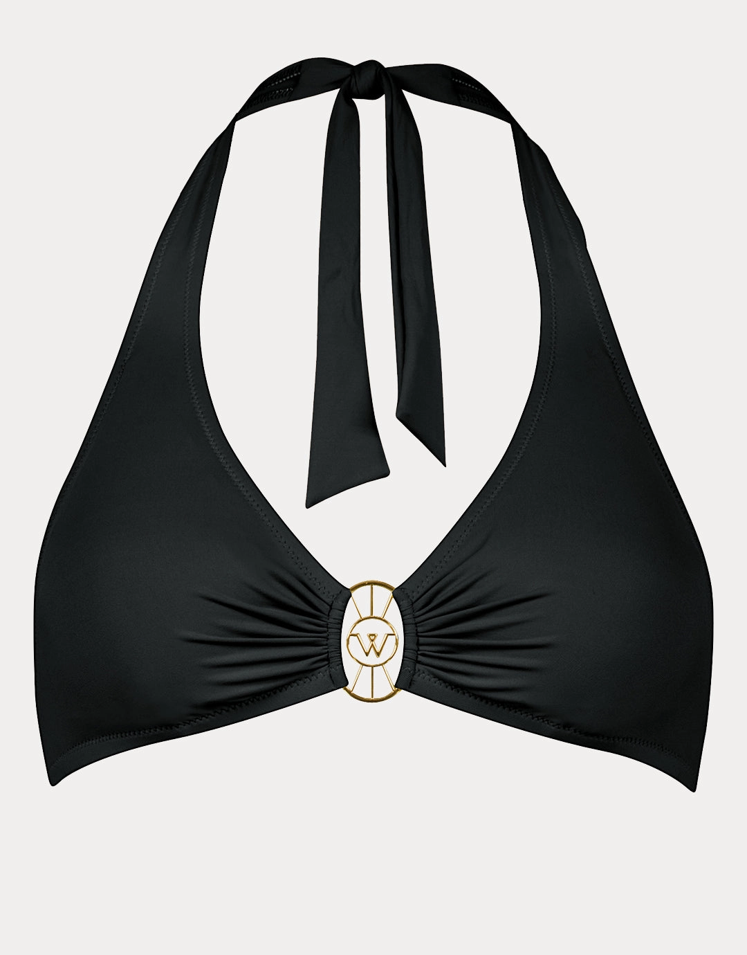 The Essentials Halter Bikini Top - Black