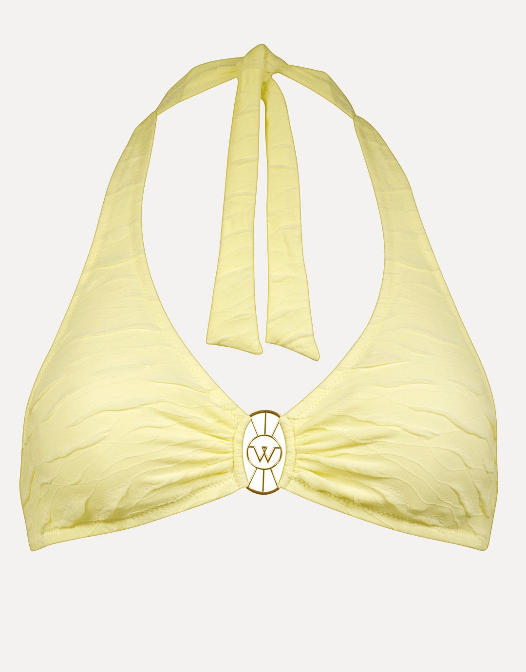 Tidal Radiance Halter Bikini Top - Celestial Yellow