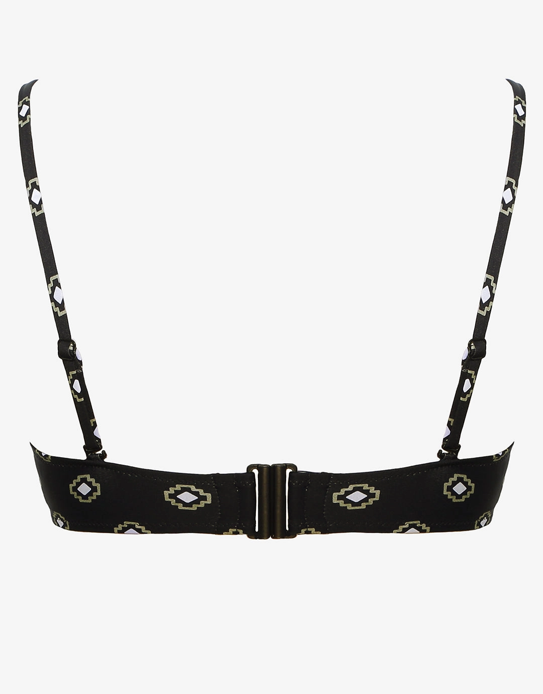Tiles Craft Bralette Bikini Top - Black Neutrals