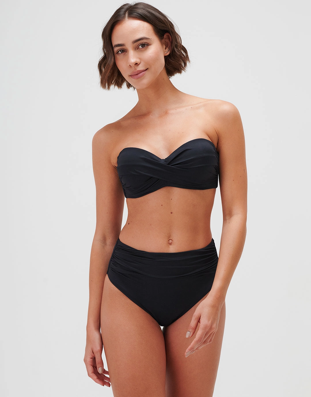 Timeless Twist Bandeau Bikini Top - Jet
