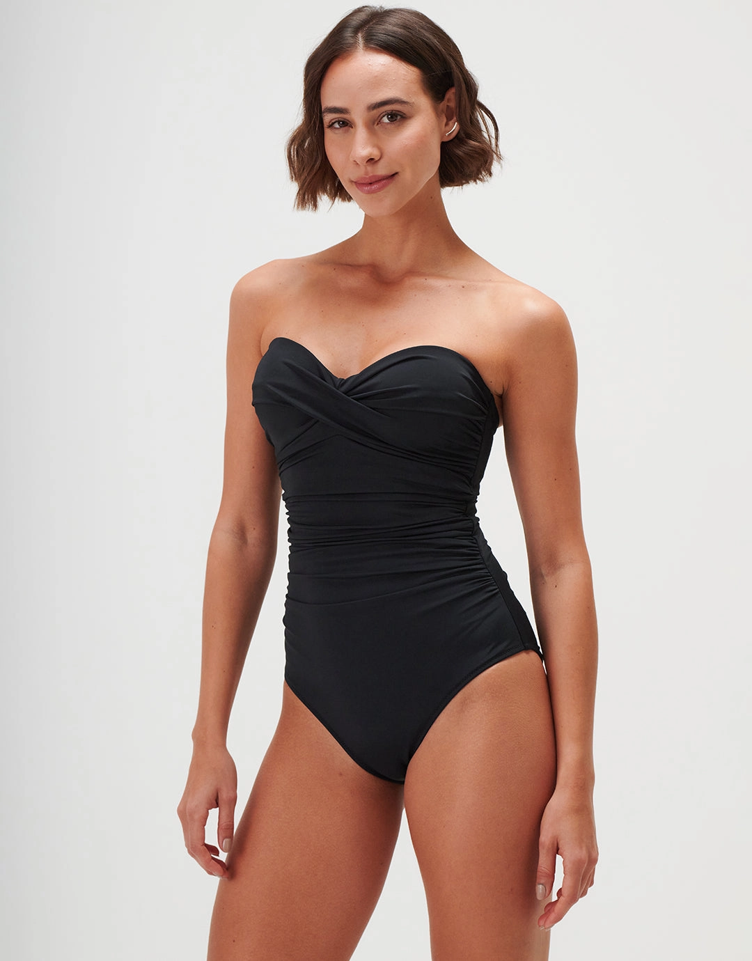 Timeless Underwired Twist Bandeau Swimsuit - Jet