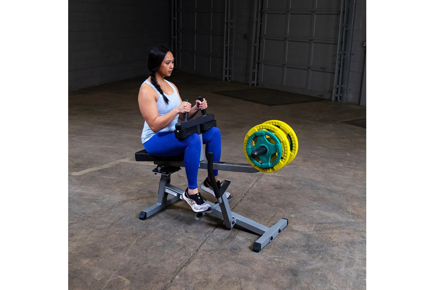 Body-Solid Commercial Seated Calf Raise Machine, Cold therapy wrap, Heated yoga mat