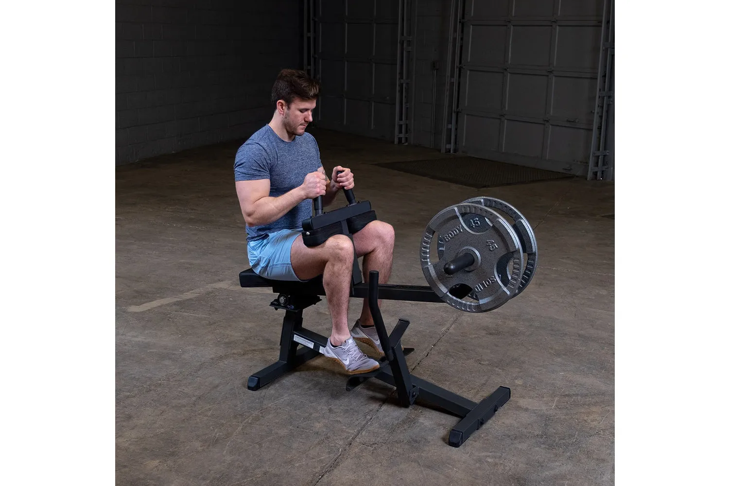 Body-Solid Commercial Seated Calf Raise Machine, Yoga Sustainable Range, Elliptical Crosstrainers, Overhead pulley storage