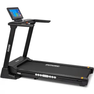 Todays Pick Future T550E Folding Treadmill - Touchscreen Entertainment Console Editors Choice, Exercise Rings