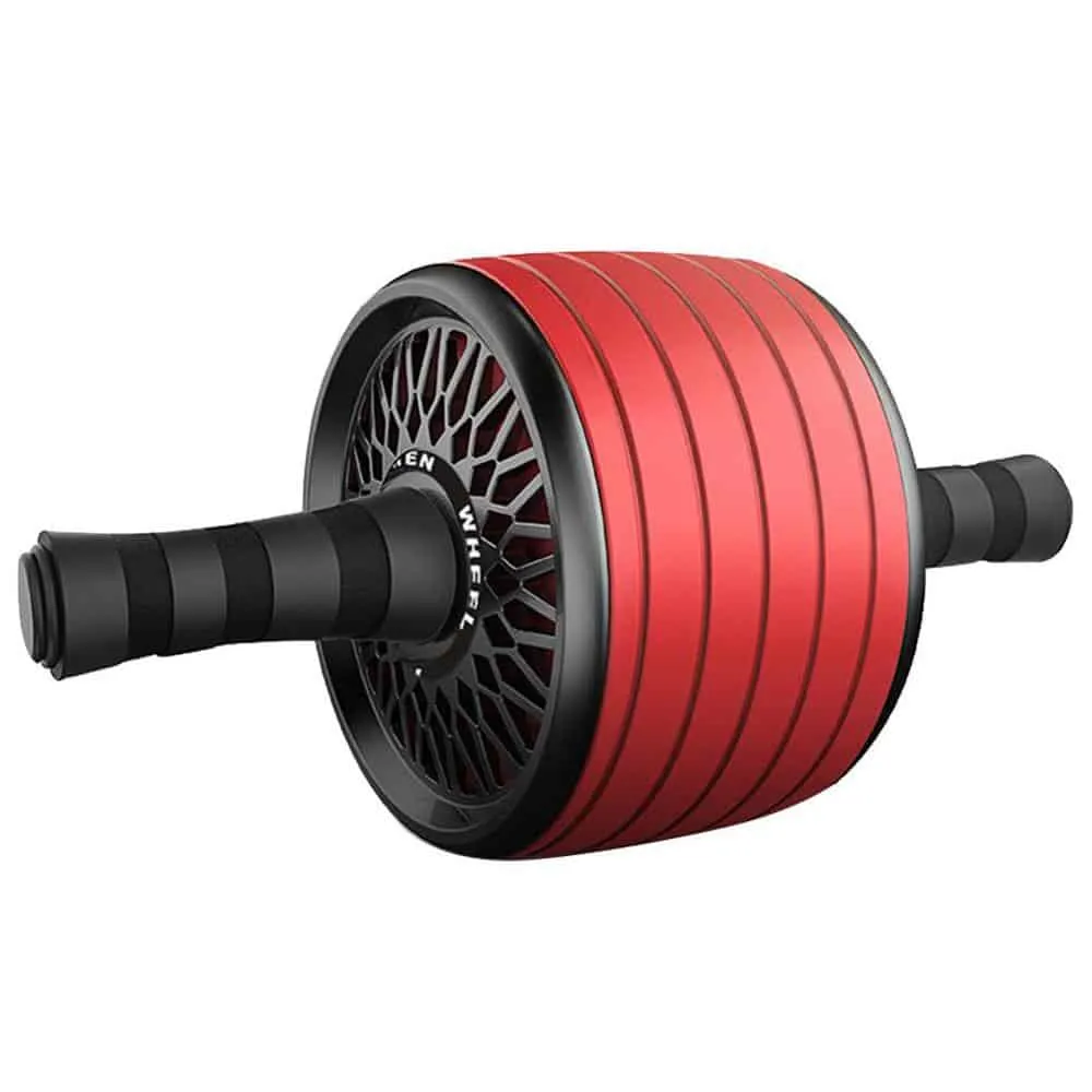 Sport Fitness Abdominal Roller, Rubber Gripped Olympic Plates