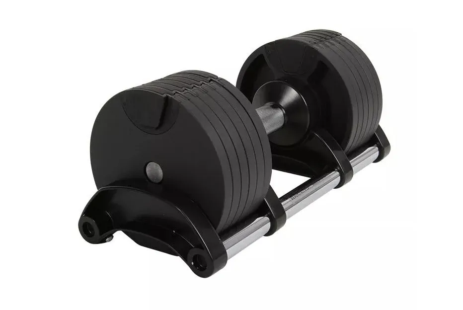 Warrior Newbell 80lb Adjustable Dumbbells, Round Dumbbells, Dumbbell Storage, Steppers