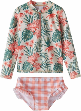 Toddler Girls Swimsuit Rash Guard Sets 2-Piece Bathing Suits UPF 50  Summer Kids Swimwear 2-7T