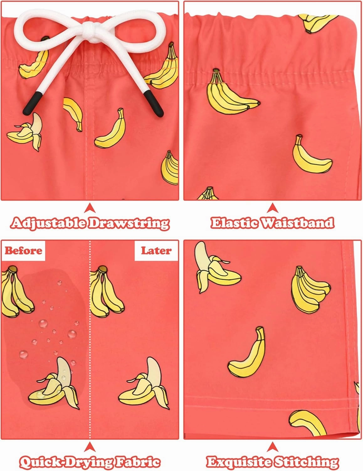 Toddler Swim Trunks Quick Dry Toddler Bathing Suits for Boys Swim Shorts Baby Swimsuit Boys Board Shorts Kids Swimwear