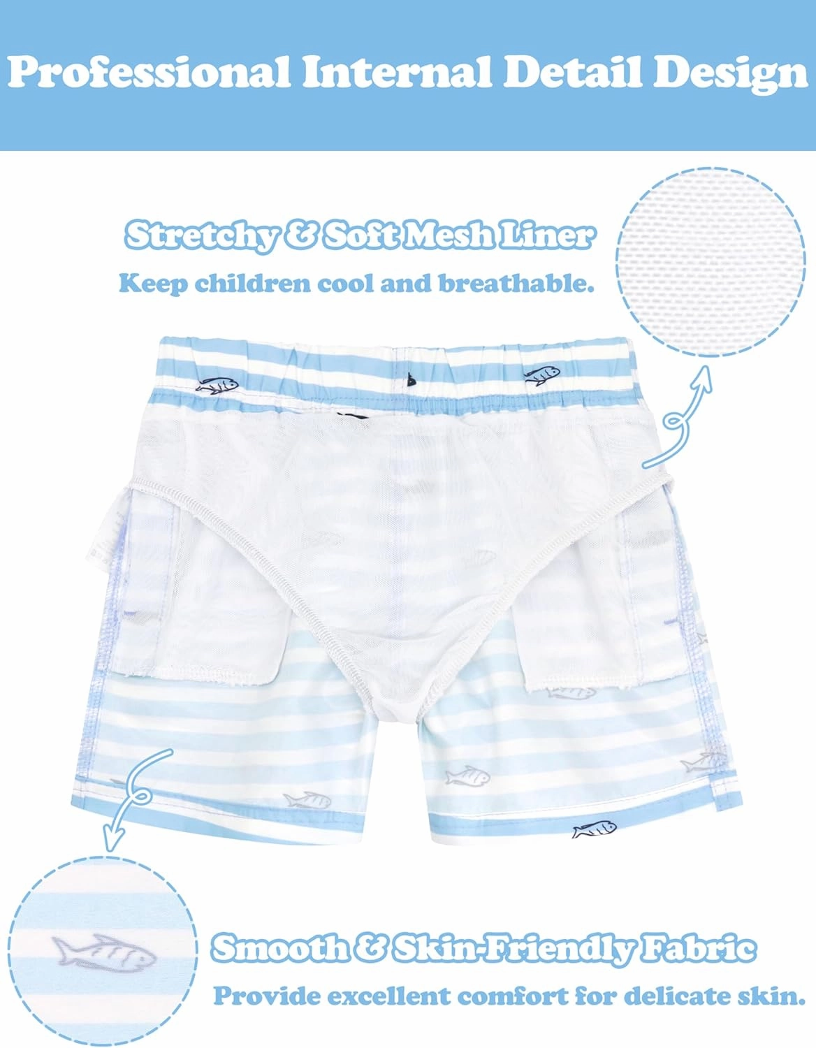 Toddler Swim Trunks Quick Dry Toddler Bathing Suits for Boys Swim Shorts Baby Swimsuit Boys Board Shorts Kids Swimwear