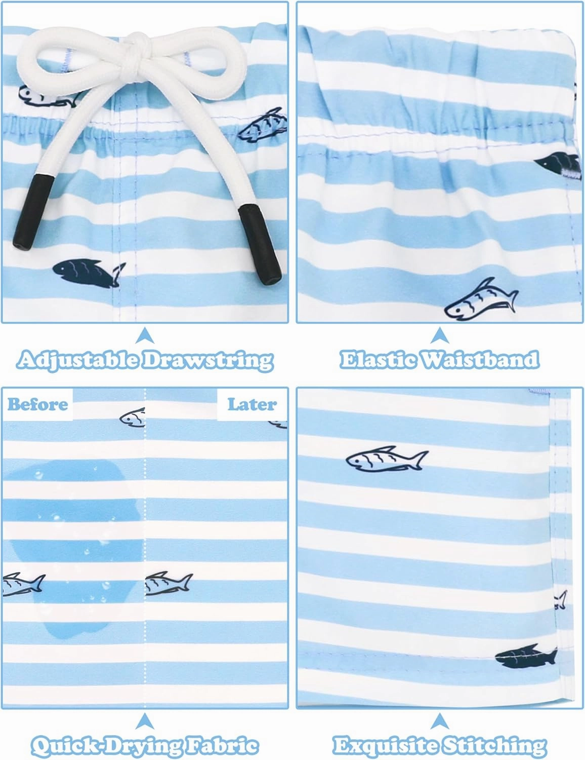 Toddler Swim Trunks Quick Dry Toddler Bathing Suits for Boys Swim Shorts Baby Swimsuit Boys Board Shorts Kids Swimwear