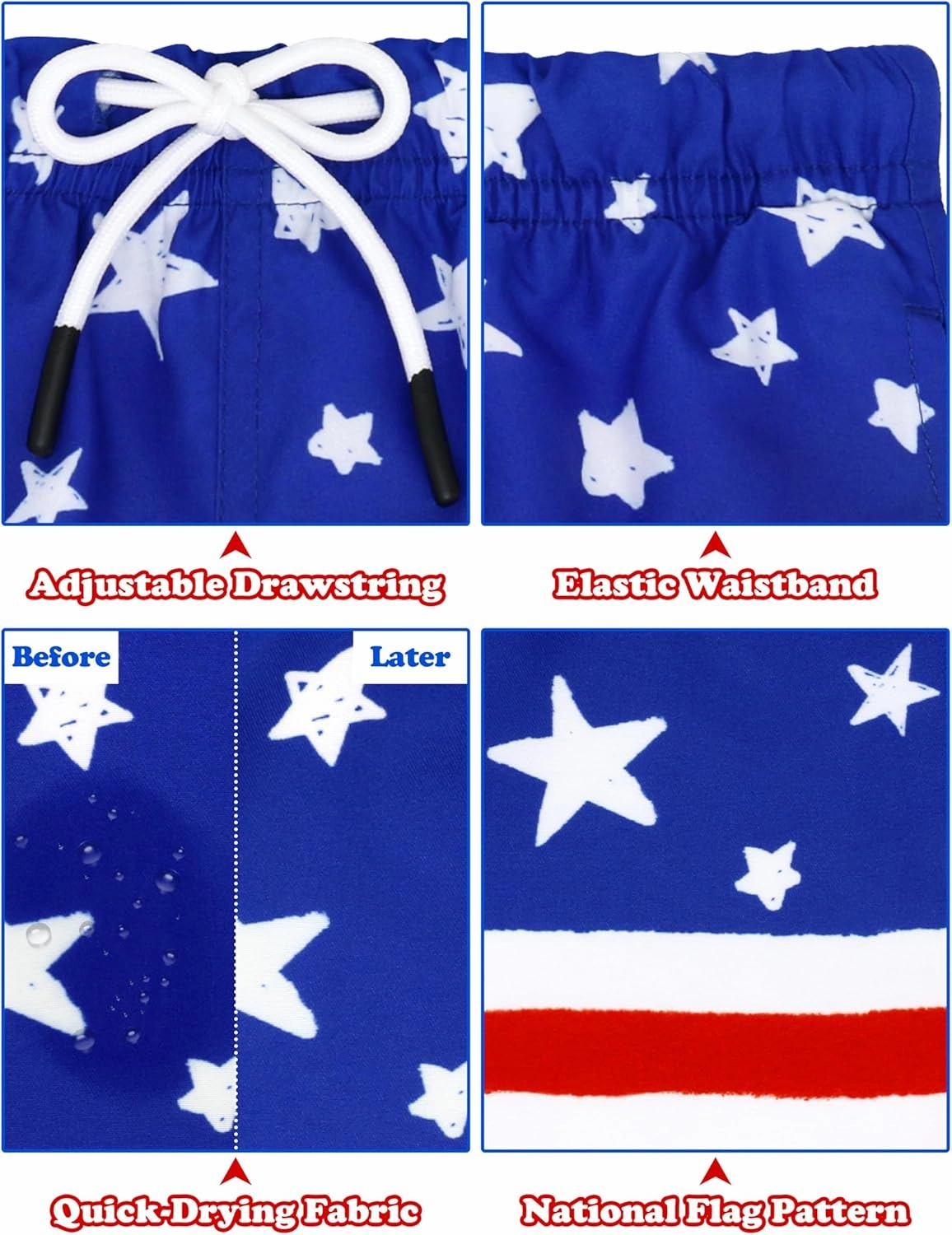 Toddler Swim Trunks Quick Dry Toddler Bathing Suits for Boys Swim Shorts Baby Swimsuit Boys Board Shorts Kids Swimwear