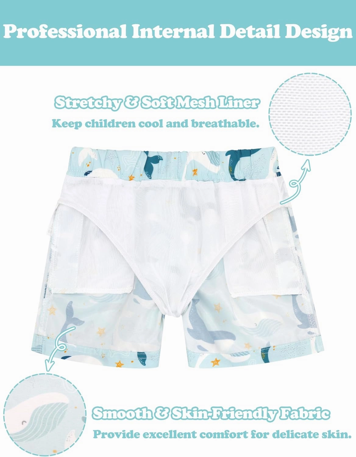 Toddler Swim Trunks Quick Dry Toddler Bathing Suits for Boys Swim Shorts Baby Swimsuit Boys Board Shorts Kids Swimwear