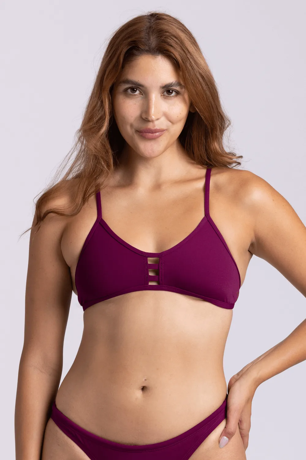Tomcat Bikini Top - Cabernet