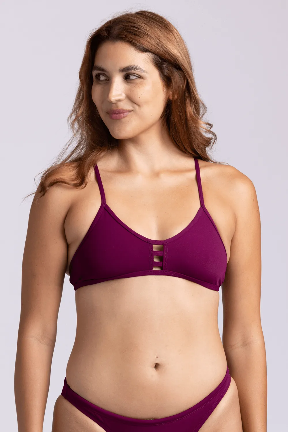 Tomcat Bikini Top - Cabernet